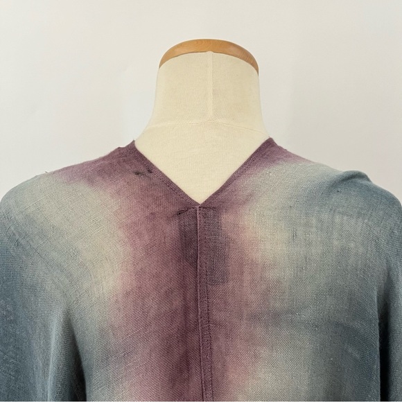 CHRZASZCZ by Maria Wojtowicz O/S Shibori Linen 0018 Duster cap shawl wrap - Picture 3 of 8